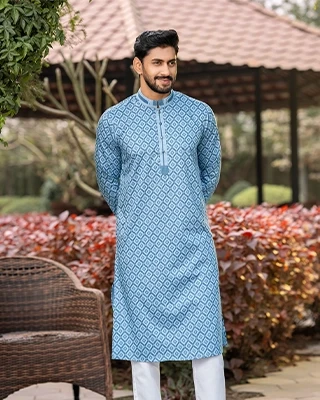 Elegant Matching Panjabit – Sky Blue Cotton Tencel Fabric