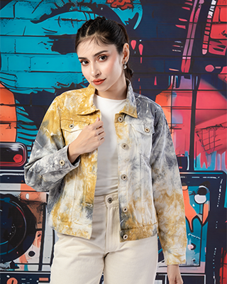 Two-Tone Tie-Dye Jacket- LWJ-712