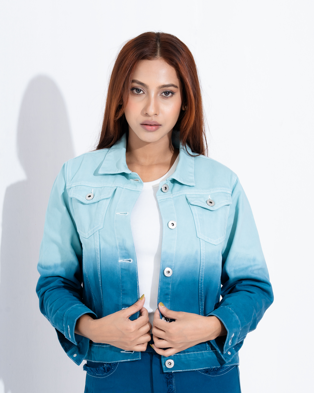 Blue Gradient Denim Jacket- LWJ-720