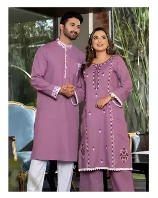 Elegant Antique Fuchsia Matching Couple Set – 11