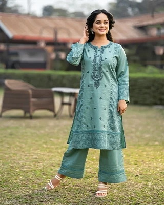 Ladies Two Piece Set– Premium Cotton Tencel Matching Outfit