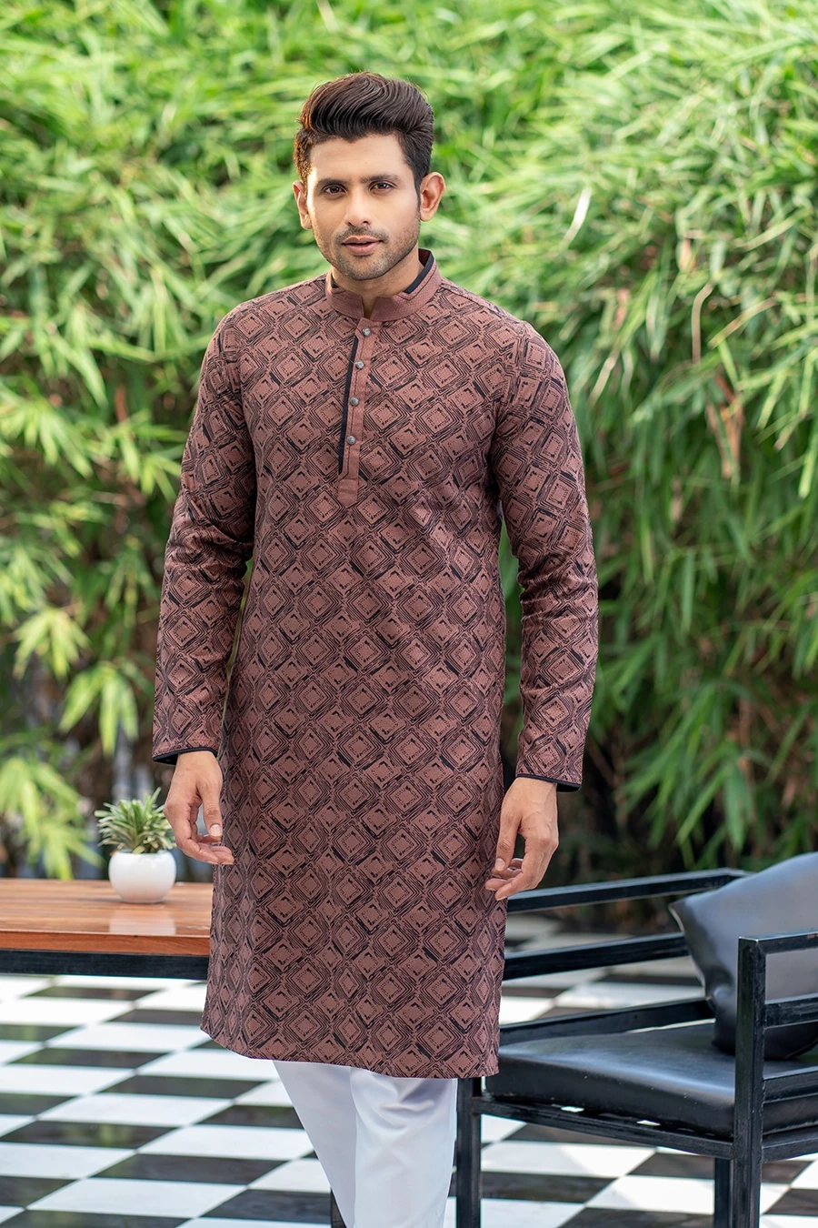 Men’s Elegant Brown Panjabi for man