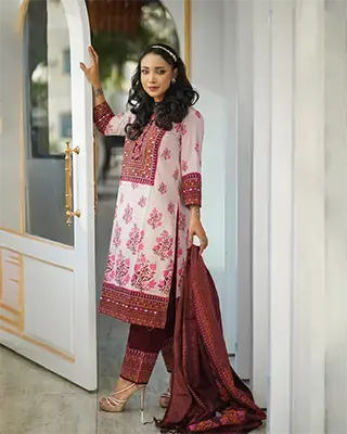 Flickere Outfit Premium Embroidered 3 Piece Salwar Kameez Set for Women